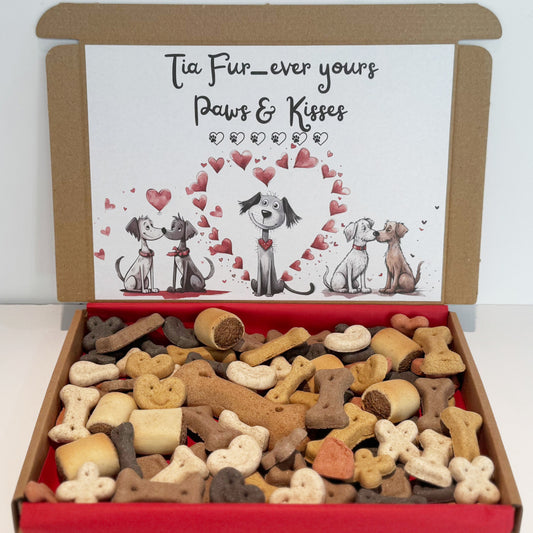 Personalised Fur-ever Yours Dog Treats Box