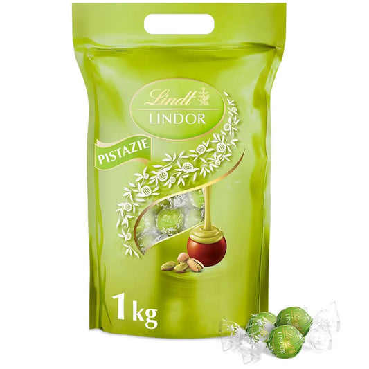 Lindt Lindor Pistachio Milk Chocolate Truffles 1kg Bag