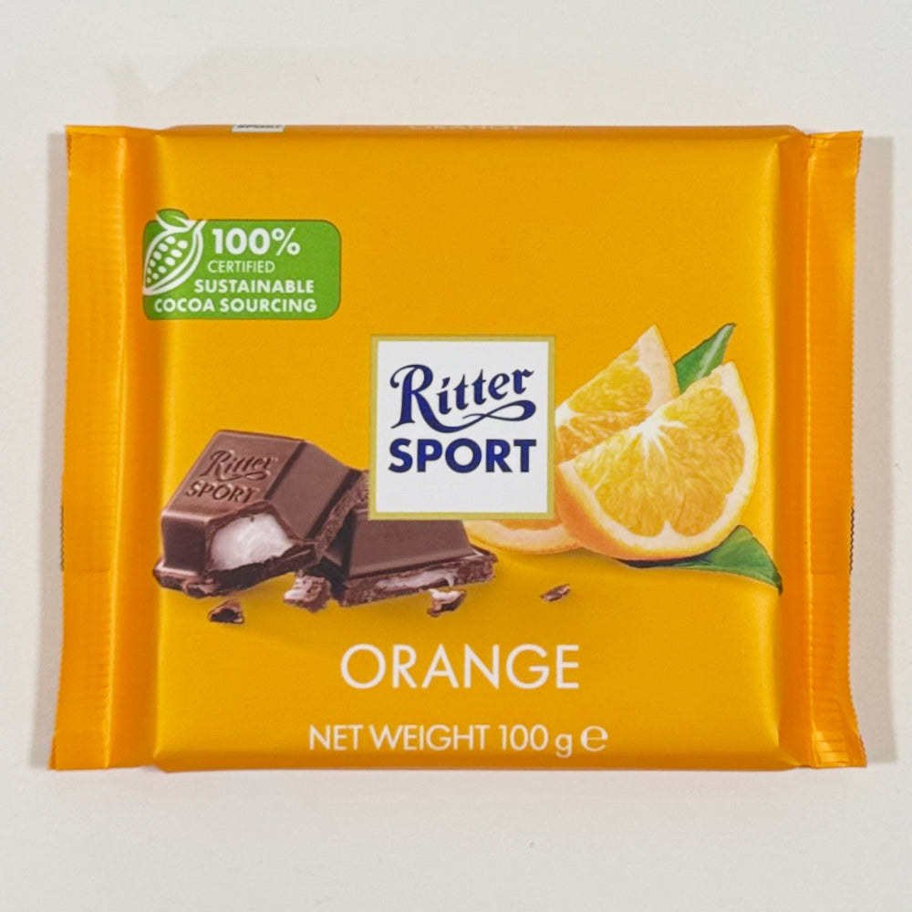 Ritter Sport Orange Chocolate Bar 100gm