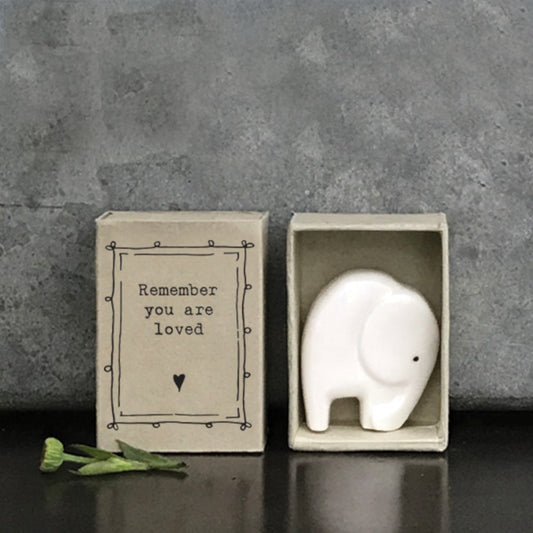 Matchbox Elephant Figurine