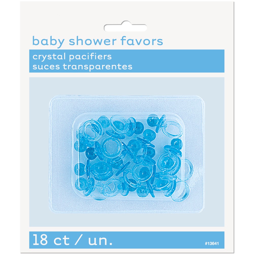 Plastic Blue Pacifiers Baby Shower Favours