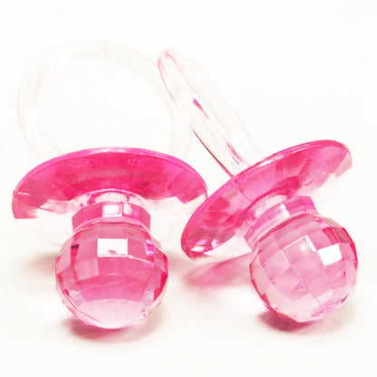 Plastic Pink Dummy Baby Shower Favours