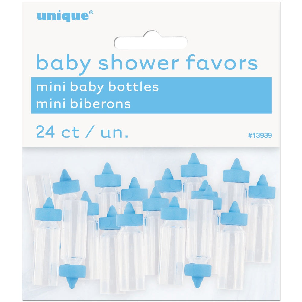 Plastic Blue Baby Bottle Baby Shower Favours