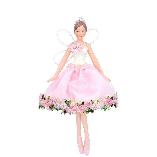 Light Pink Hydrangea Resin Fairy Figurine