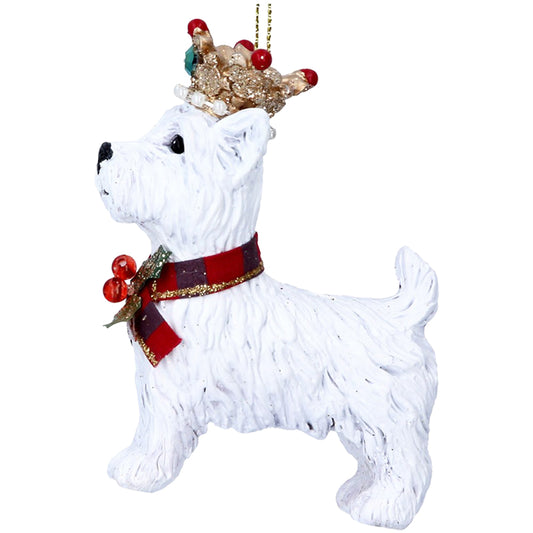 Resin West Highland Terrier with Crown