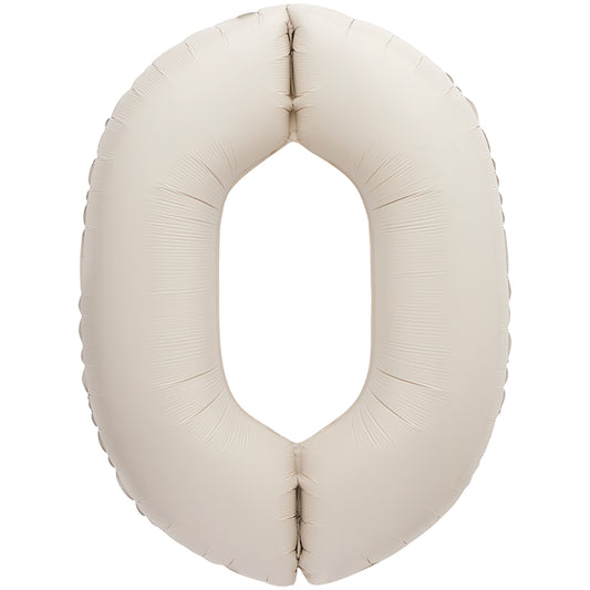 34" Giant Matte Nude Foil Number 0 Balloon