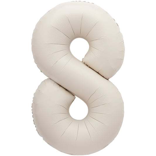 34" Giant Matte Nude Foil Number 8 Balloon