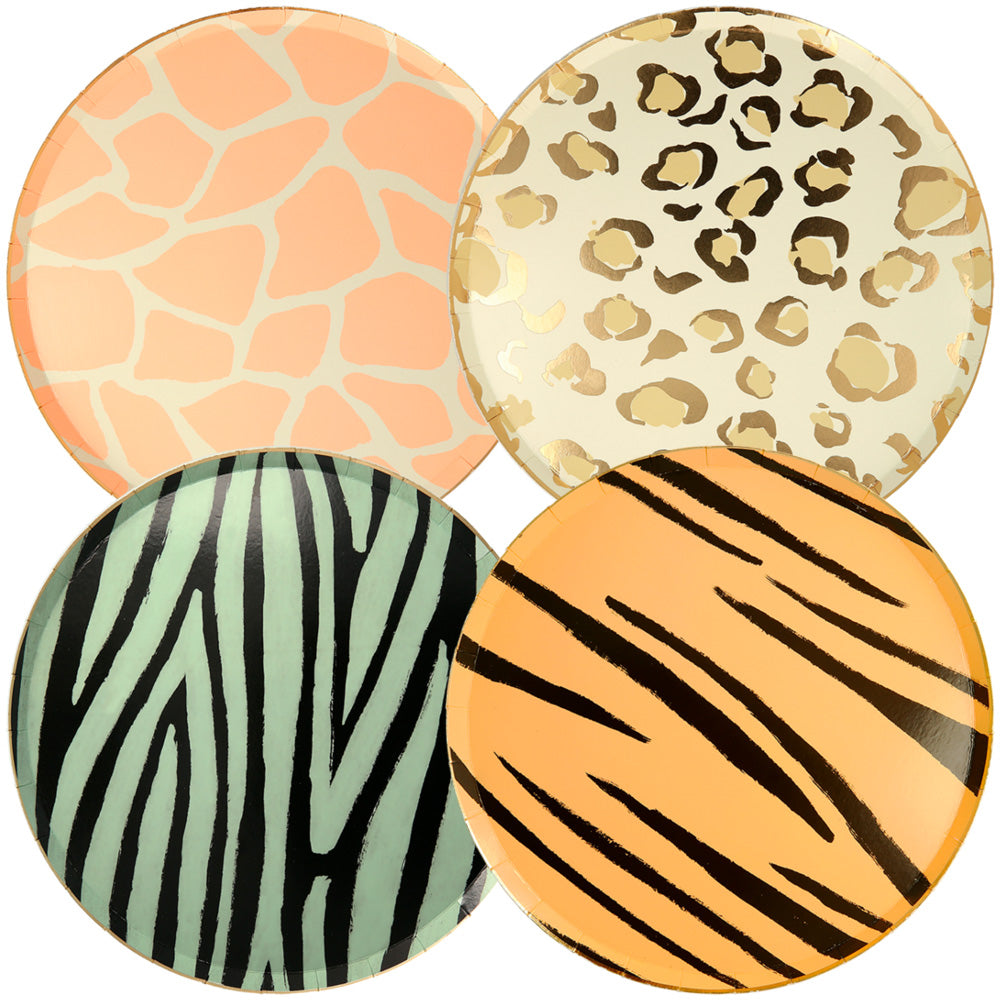 Safari Animal Print Dessert Plates