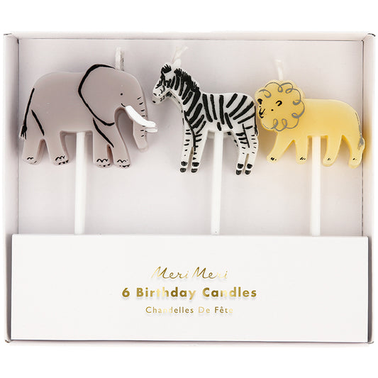 Safari Animal Cake Candles