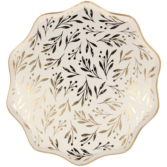 Gold Leaf Dinner Plates