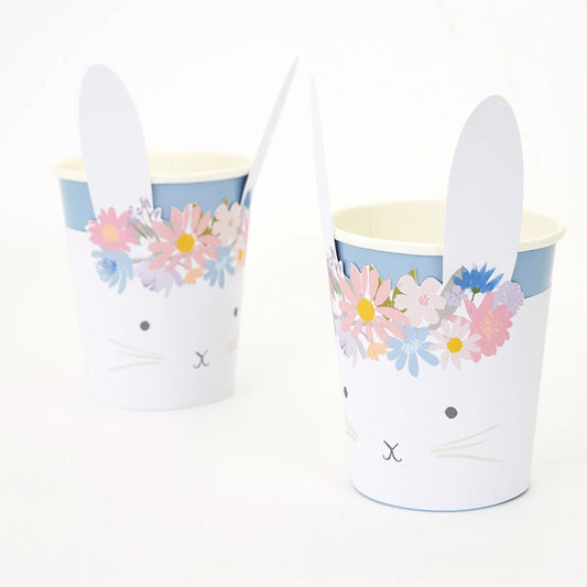 Spring Floral Bunny Cups