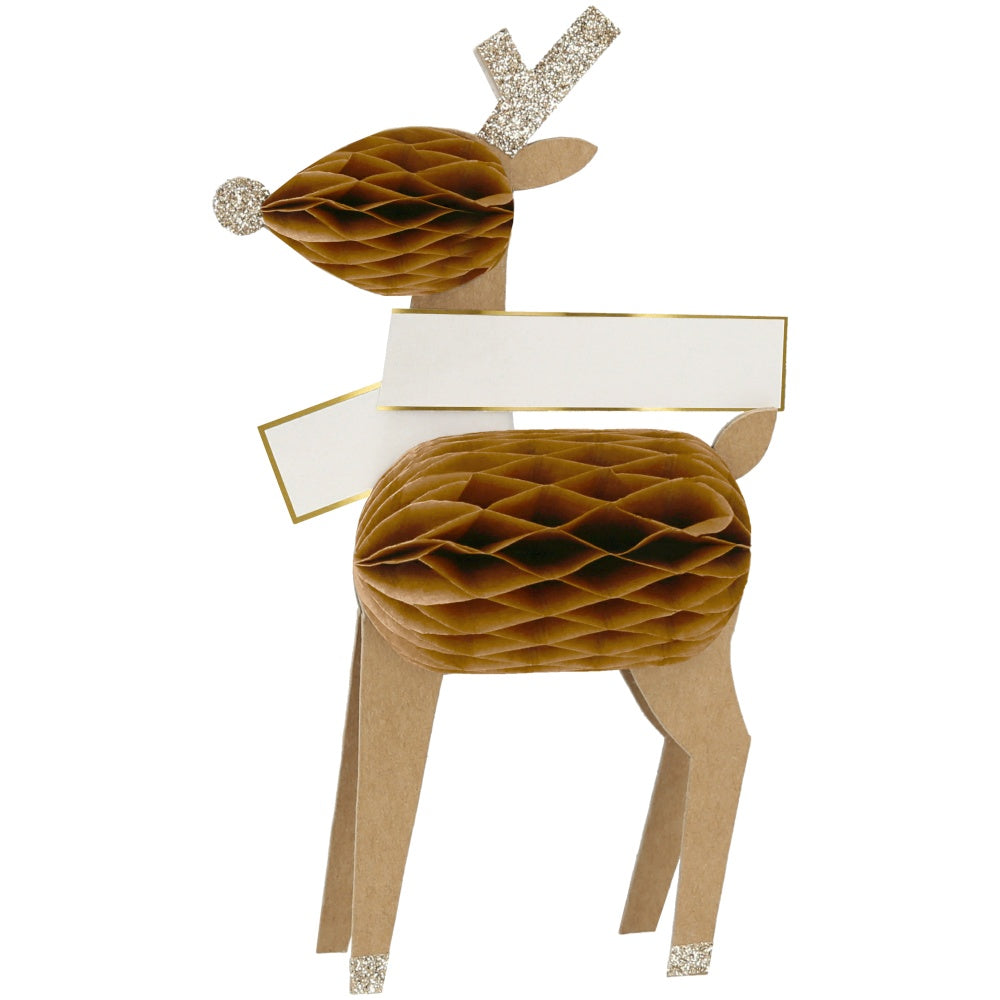 Honeycomb Reindeer Placecards