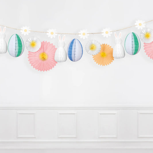 Honeycomb Easter Bunny Garland