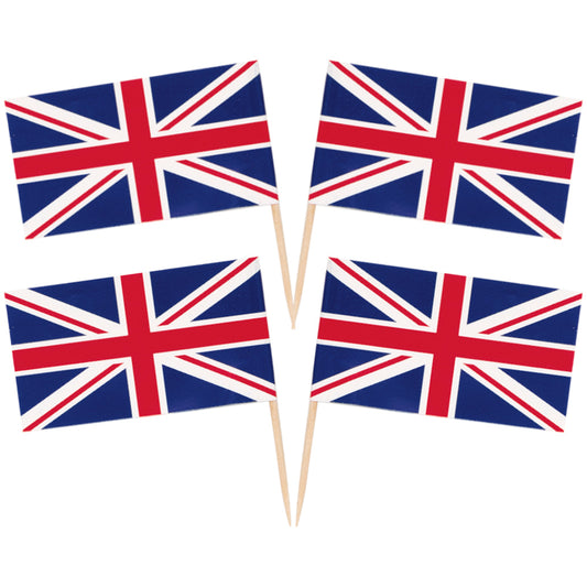 Union Jack Party Cupcake Toppers