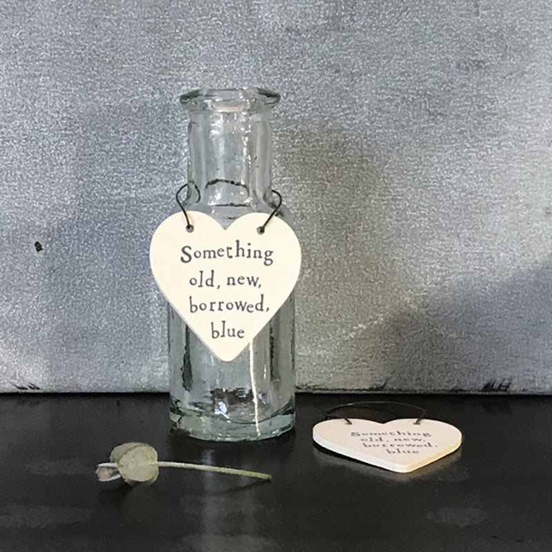 Wooden Mini Hanging Heart - Something old