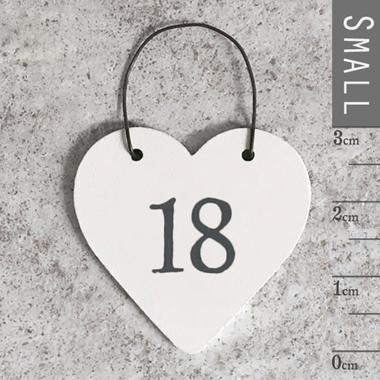 Wooden Mini Hanging Heart - 18