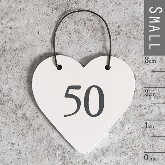 Wooden Mini Hanging Heart - 50