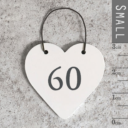 Wooden Mini Hanging Heart - 60