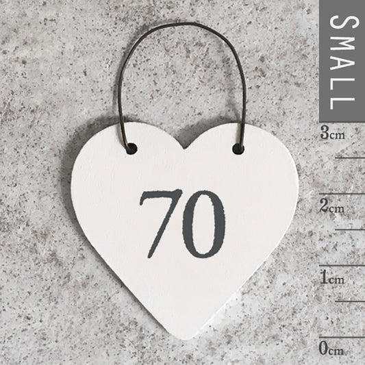 Wooden Mini Hanging Heart - 70