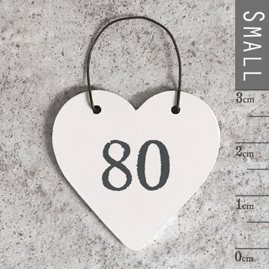 Wooden Mini Hanging Heart - 80