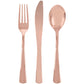 18pc Rose Gold Plastic Cutlery Set