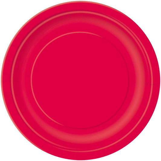 9" Ruby Red Party Plates - Unique Party - Party Touches