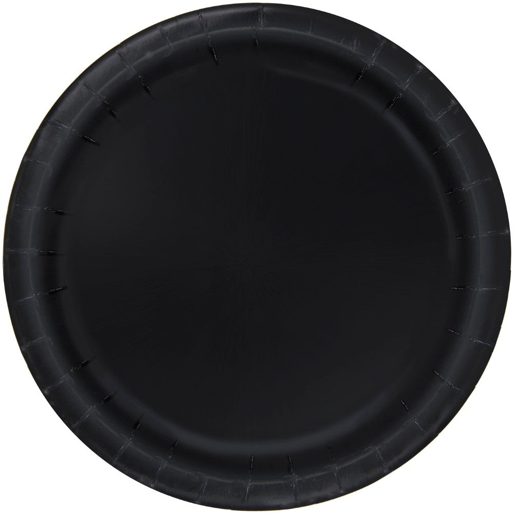 9" Black Party Plates