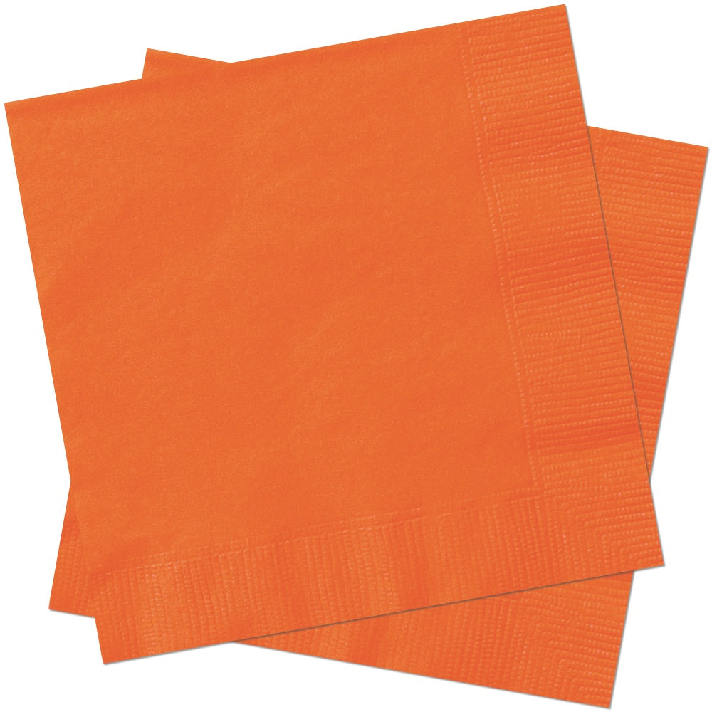 Pumpkin Orange Paper Napkins