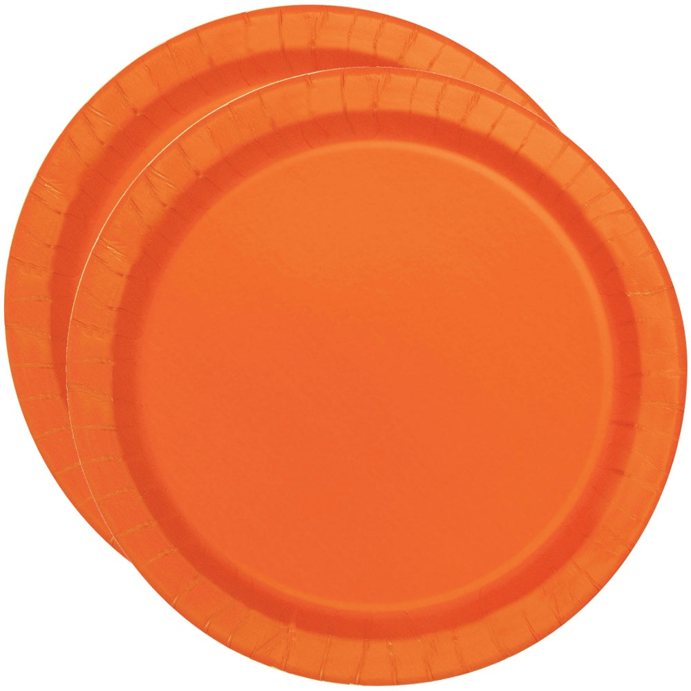 7" Pumpkin Orange Party Plates