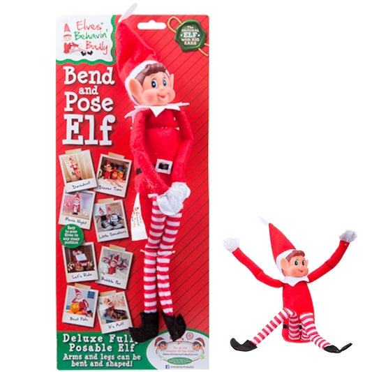 Bendable Poseable Red Elf Figure - Boy