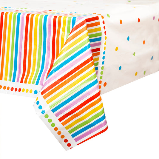 Rainbow Party Plastic Tablecloth - Unique Party - Party Touches