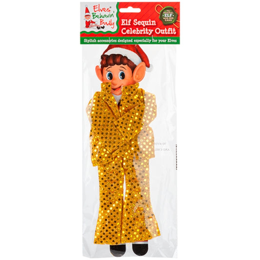 Elf Sequin Celebrity Dress-up Outfit - Gold