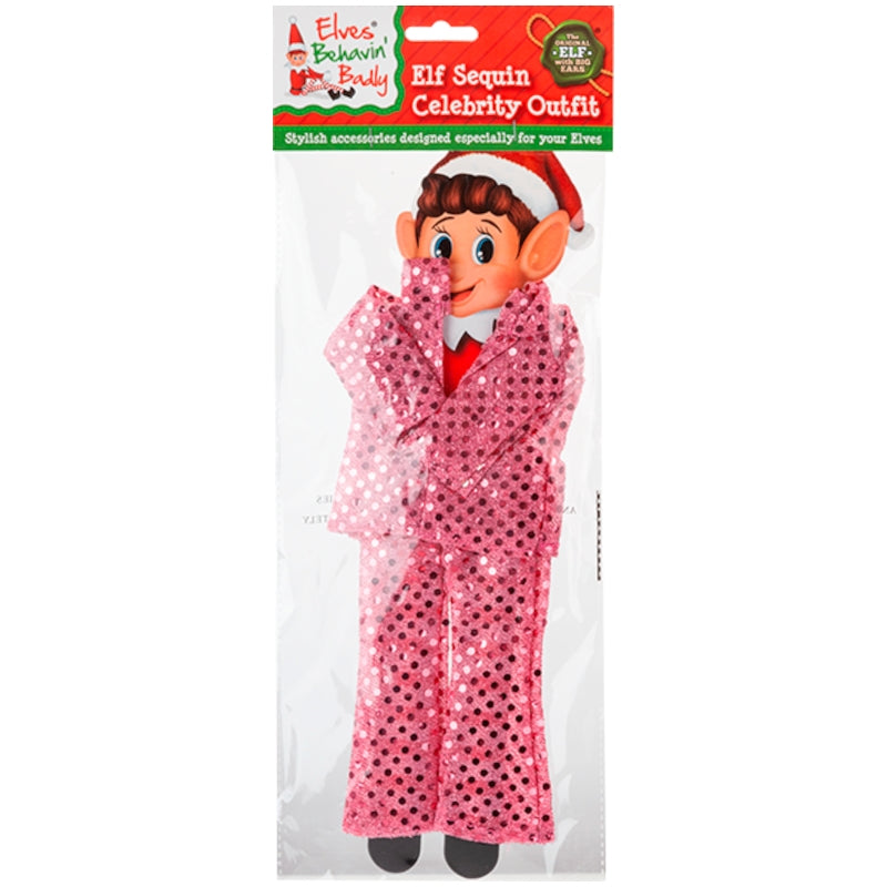 Elf Sequin Celebrity Dress-up Outfit - Pink
