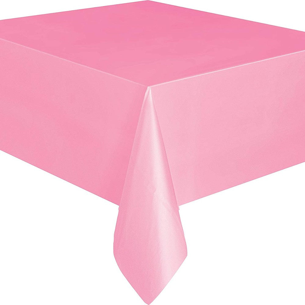 Baby Pink Plastic Table Cover - Unique Party - Party Touches