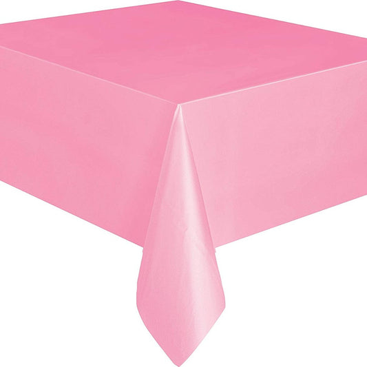 Baby Pink Plastic Table Cover - Unique Party - Party Touches