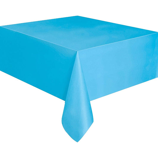 Baby Blue Plastic Table Cover - Unique Party - Party Touches