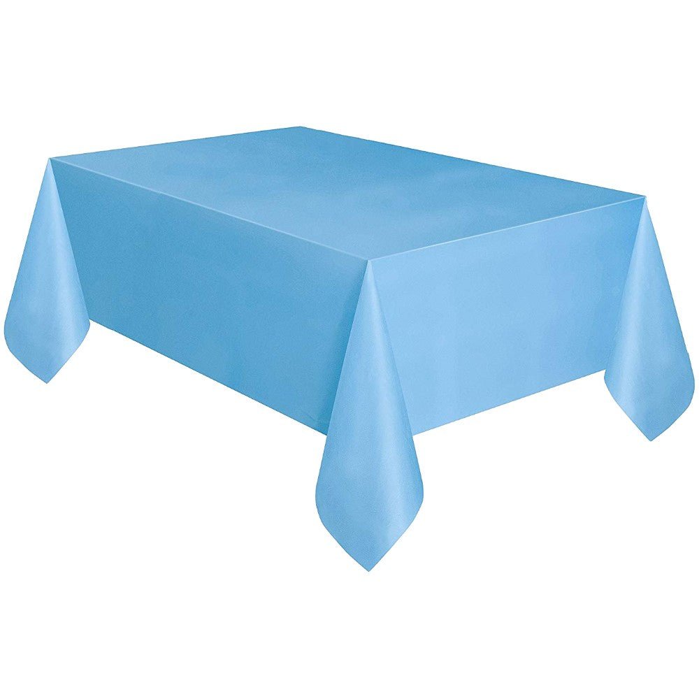 Baby Blue Plastic Table Cover - Unique Party - Party Touches
