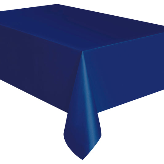 Navy Blue Plastic Tablecloth