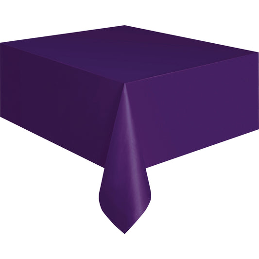 Deep Purple Plastic Tablecloth