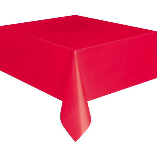 Red Plastic Table Cover - Unique Party - Party Touches