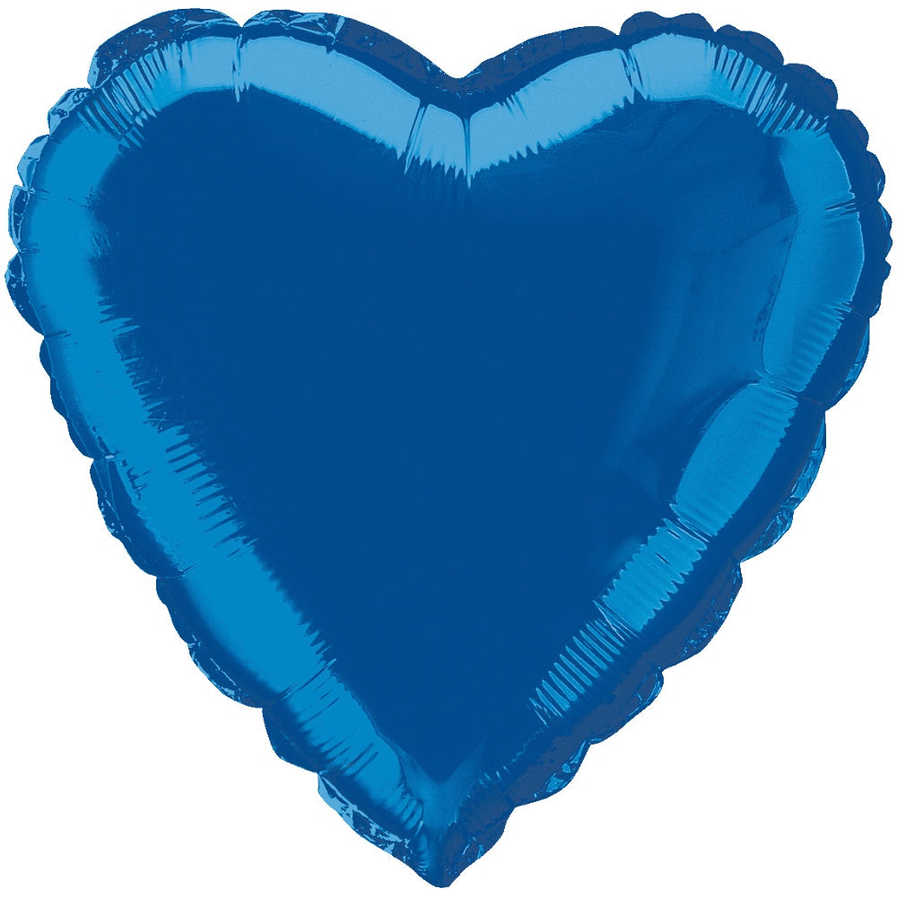 18" Royal Blue Heart Foil Balloon - Unique Party - Party Touches