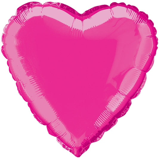 18" Hot Pink Heart Foil Balloon - Unique Party - Party Touches