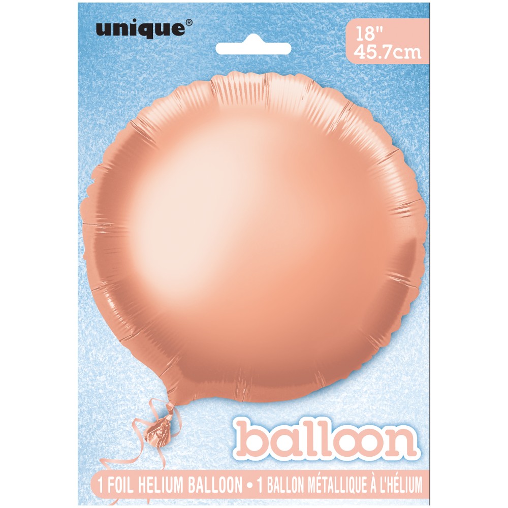 Rose Gold Round Foil Balloon - Unique Party - Party Touches