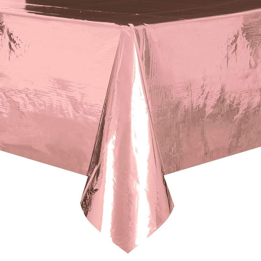 Rose Gold Plastic Table Cover - Unique Party - Party Touches