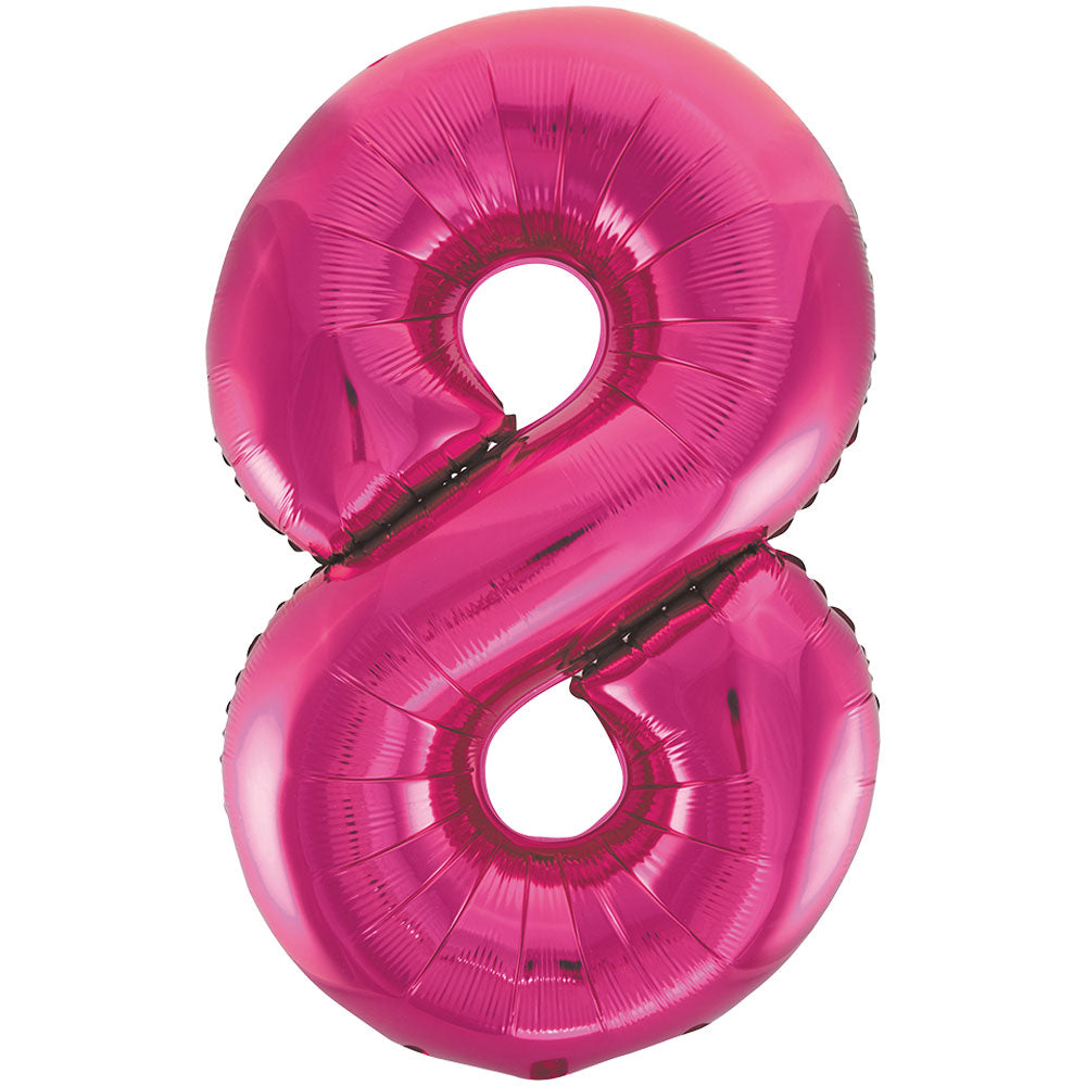 34" Giant Pink Foil Number 8 Balloon