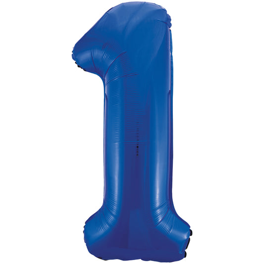 34" Giant Blue Foil Number 1 Balloon