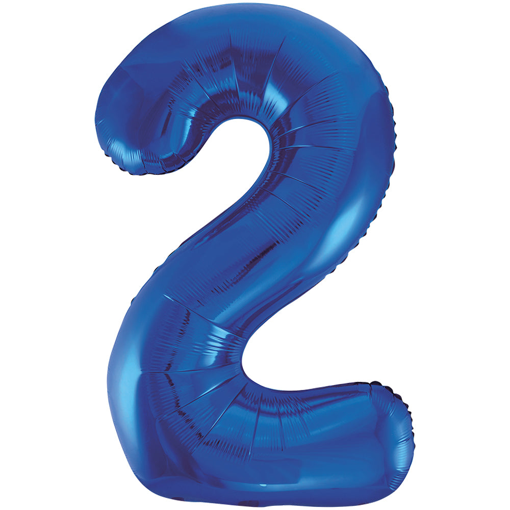 34" Giant Blue Foil Number 2 Balloon