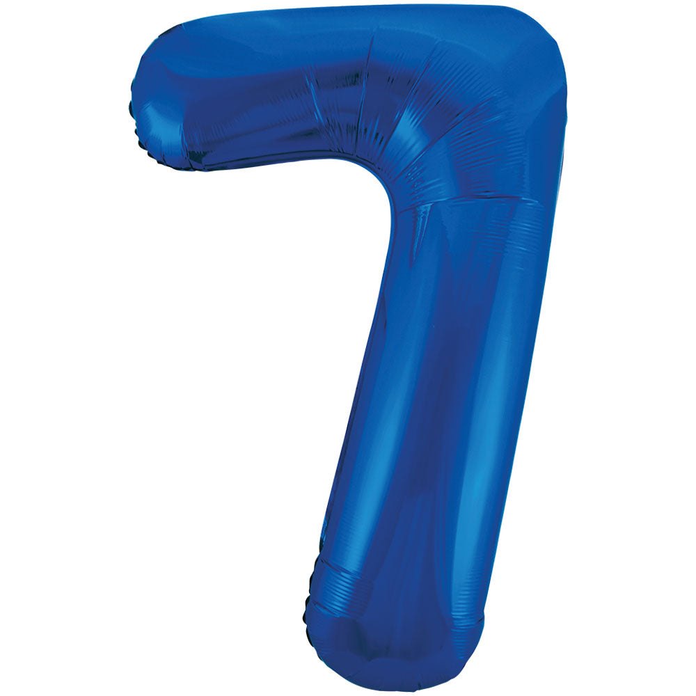 34" Giant Blue Foil Number 7 Balloon