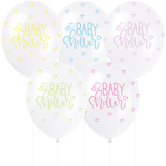 Assorted Pastel Baby Shower Balloons