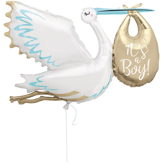 Stork It's a Boy Giant Foil Balloon